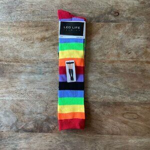 5/$20 NEW 4-10 Rainbow Stripe Knee High Women's Socks